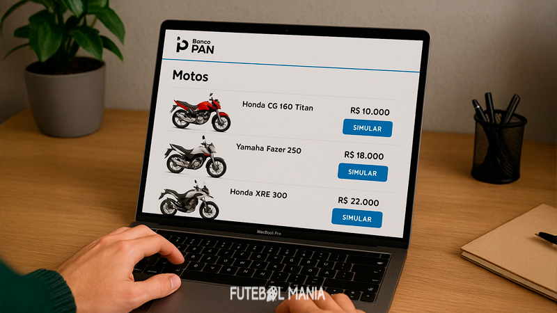 Simule agora o seu financiamento de moto com o Banco Pan!